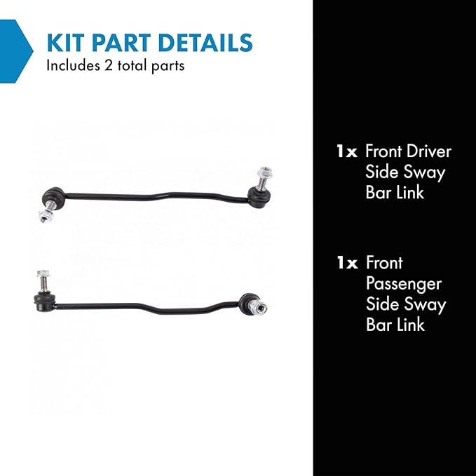 TRQ Front Driver and Passenger Side Sway Bar Link Set 2 Piece Compatible with 2015-2019 Subaru Legacy 2015-2019 Outback