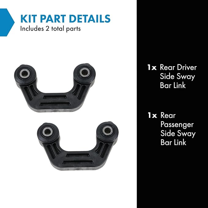 TRQ Rear Driver and Passenger Side Sway Bar Link Set 2 Piece Compatible with 1993-2007 Subaru Impreza 1998-2002 Forester 1998-1999 Legacy