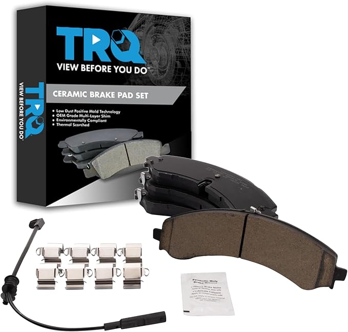 TRQ Brake Pads Ceramic Compatible with 2020-2022 Chevrolet Silverado 2500 HD 3500 GMC Sierra