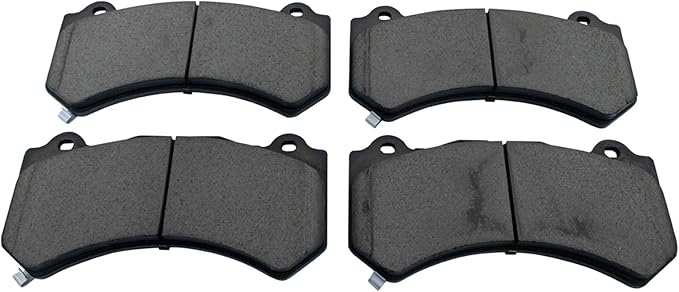 TRQ Front Posi Ceramic Brake Pad Kit Set Compatible with 2016-2018 ATS / 2012-2018 Camaro / 2015-2018 Challenger / 2015-2018 Charger / 2015-2018 Corvette / 2009-2015 CTS / 2012-2018 Grand Cherokee
