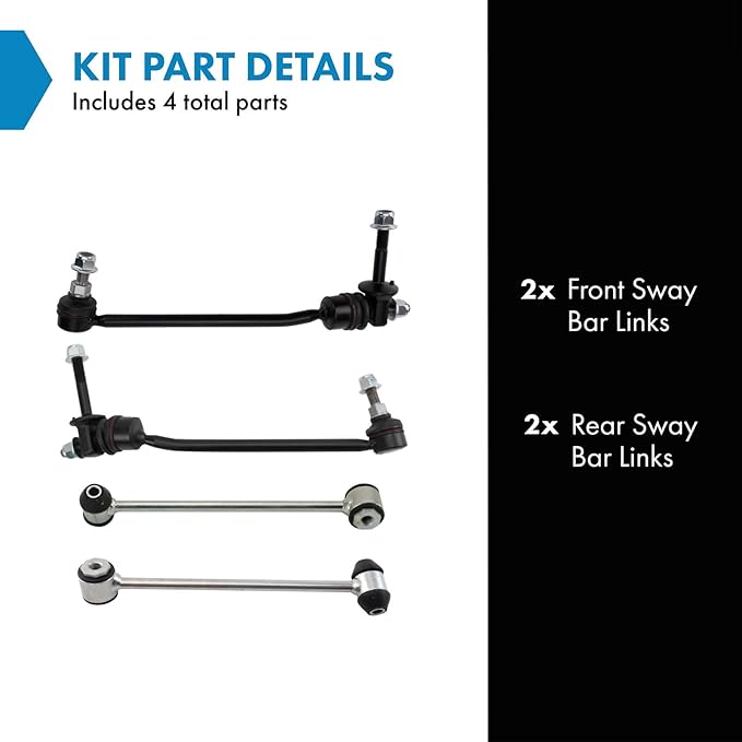 TRQ Sway Bar Link Set Compatible with 2015-2021 Mercedes-Benz