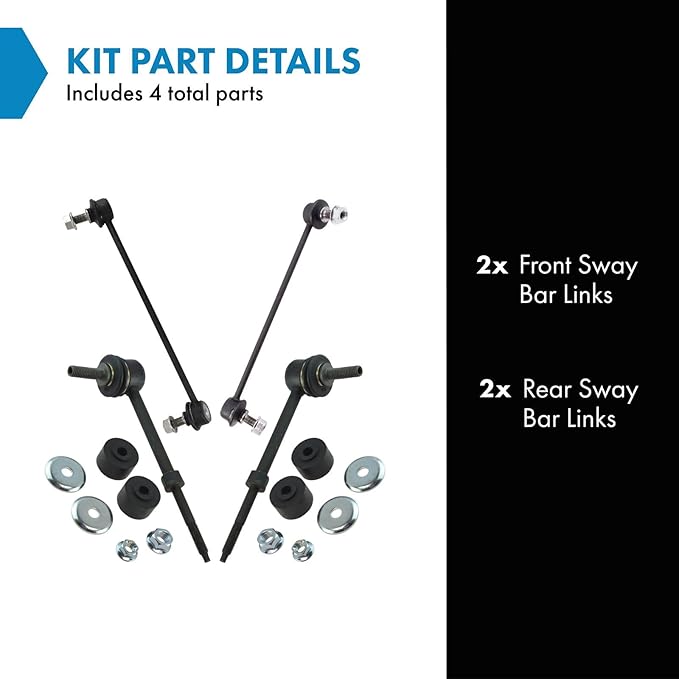 TRQ Sway Bar Stabilizer Link Set Front & Rear Compatible with 07-09 Equinox Torrent