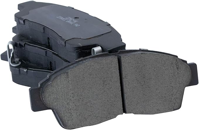 TRQ Front Brake Pads Ceramic Hardware Wear Sensor Compatible with 1993-1997 Geo Prizm 1992-2001 Toyota Camry 1994-1997 Celica Corolla 1996-2000 RAV4