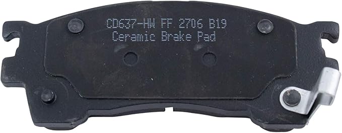 TRQ Front Brake Pads Ceramic Hardware Compatible with 1993-1997 Ford Probe 1994-2002 Mazda 626 1994-1997 MX-6 1999-2000 Protege