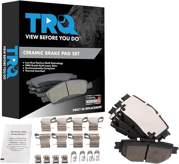 TRQ Rear Brake Pads Ceramic Compatible with 2021 Lexus IS300 IS350 RC300 RC350 2020-2021 Toyota Corolla 2020-2022 Highlander 2021-2022 Sienna
