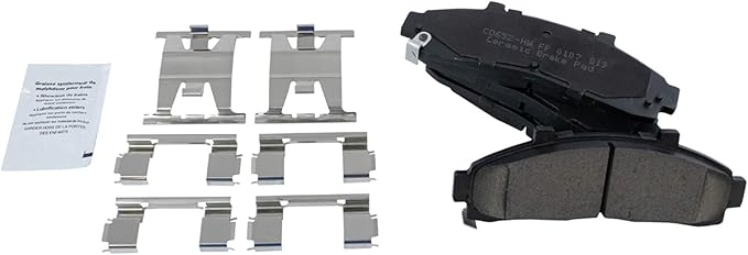 TRQ Front Brake Pads Ceramic Hardware Compatible with 1995-2001 Ford Explorer 1995-2002 Ranger 1995-2002 Mazda B2300 1998-2001 B2500 B3000 B4000 1997-2001 Mercury Mountaineer