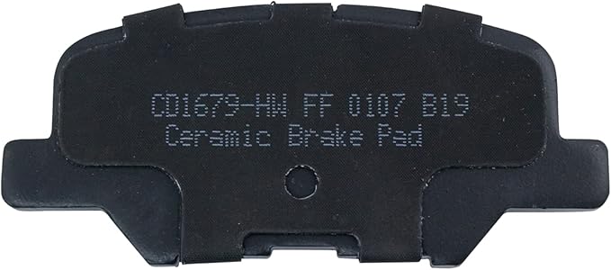 TRQ Rear Brake Pads Ceramic Hardware Wear Sensor Compatible with 2014-2016 Mazda 3 2014-2015 6 2014-2019 Mitsubishi Outlander 2013-2024 Outlander Sport