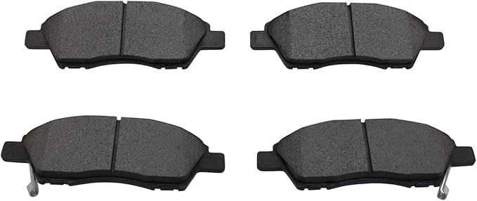 TRQ Front Brake Pads Ceramic Hardware Wear Sensor Compatible with 2012-2019 Nissan Versa 2014-2019 Versa Note 2015-2017 Micra