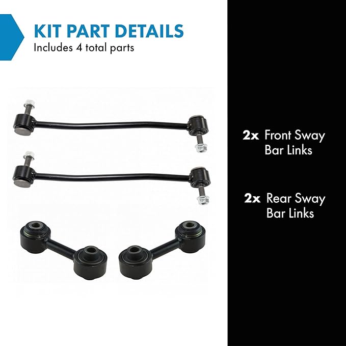 TRQ Sway Bar Stabilizer Link Set Compatible with 2008-2010 Ford F-250 Super Duty F-350 Super Duty