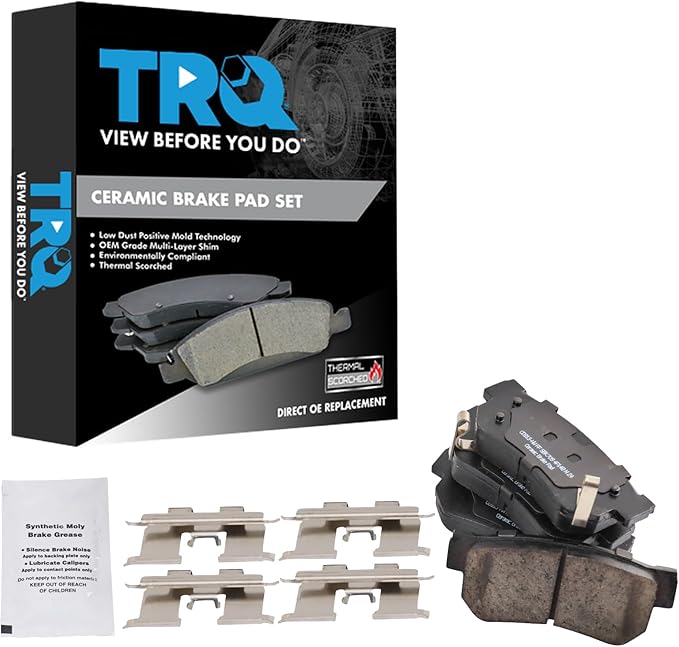 TRQ Rear Posi Ceramic Brake Pad Kit Set for Amanti/Azera/Elantra/Optima/Santa Fe/Sonata/Sportage/Tucson / XG300 / XG350