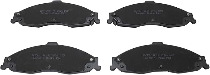 TRQ Front Brake Pads Ceramic Compatible with 1998-2002 Chevrolet Camaro 1998-2002 Pontiac Firebird