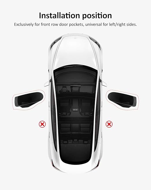 for New Tesla Model 3 Highland 2025 2024 Front Door Pocket Insert Trash Can, Model 3 Accessories Side Door Storage Organizer