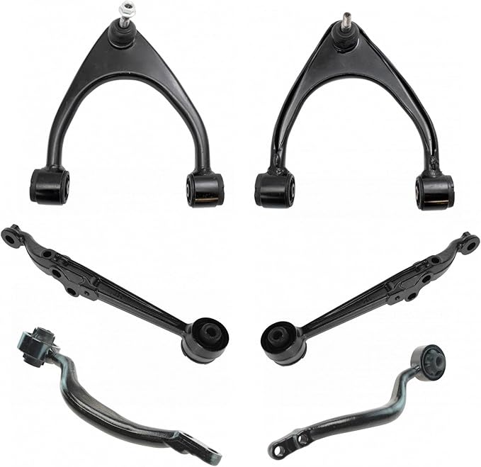 TRQ Front Upper & Lower Control Arm with Ball Joint Set Compatible with 2001-2005 Lexus IS300