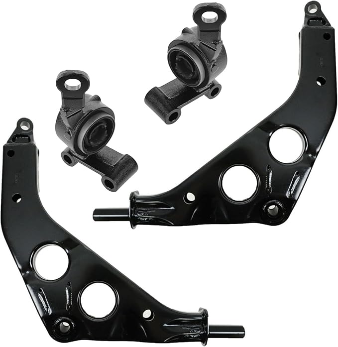 TRQ Front Lower Control Arm Set Control Arm Mounting Bracket Compatible with 2002-2008 Mini Cooper