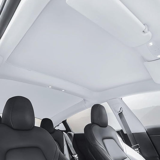 2025 2024 Model 3 Sunshade for Tesla Upgrade,No Sagging No Gaps Insulation Heat & UV Protection Glass Roof Sunshade Highland Accessoires