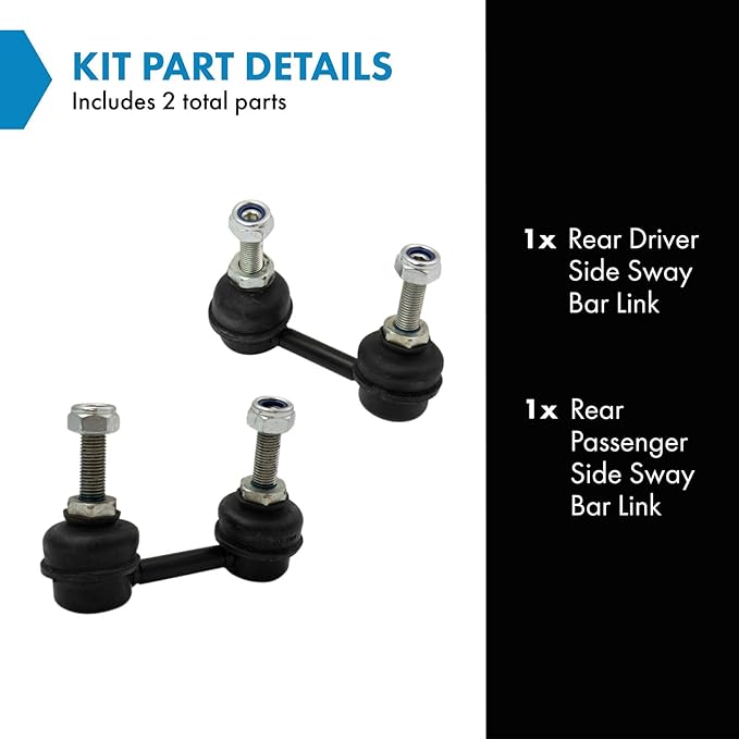 TRQ Rear Sway Bar Stabilizer Link Set Compatible with 2013-2018 Nissan Altima 2016-2018 Maxima