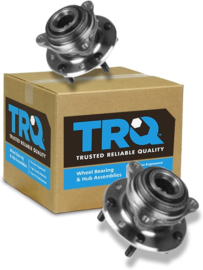 TRQ 2 Piece Front Wheel Bearing & Hub Assembly Set Compatible with 1979-1985 Buick Riviera Cadillac Eldorado 1980-1985 Seville 1984-1996 Chevrolet Corvette 1983-1990 S10 S10 Blazer 1990-1991 GMC Jimm
