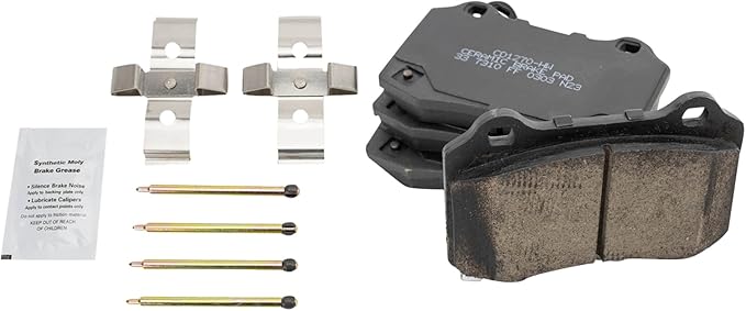 TRQ Ceramic Brake Pads Compatible with Cadillac Chevrolet Chrysler Dodge Jeep