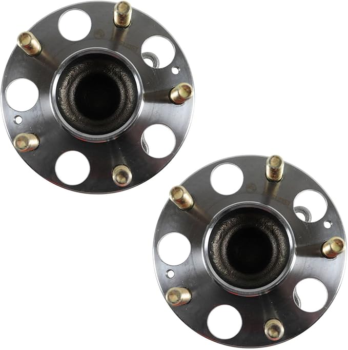 TRQ Rear Wheel Bearing and Hub Assembly Set 2 Piece Compatible with 2008-2012 Honda Accord 2009-2014 Acura TSX