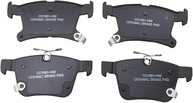 TRQ Rear Brake Pads Ceramic Compatible with 2017-2021 Chrysler Pacifica 2020 Voyager