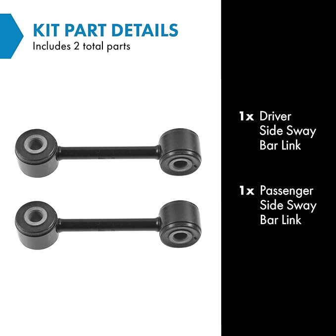 TRQ Driver & Passenger Side Sway Bar Stabilizer Link Set Compatible with 1990-1997 Mazda Miata