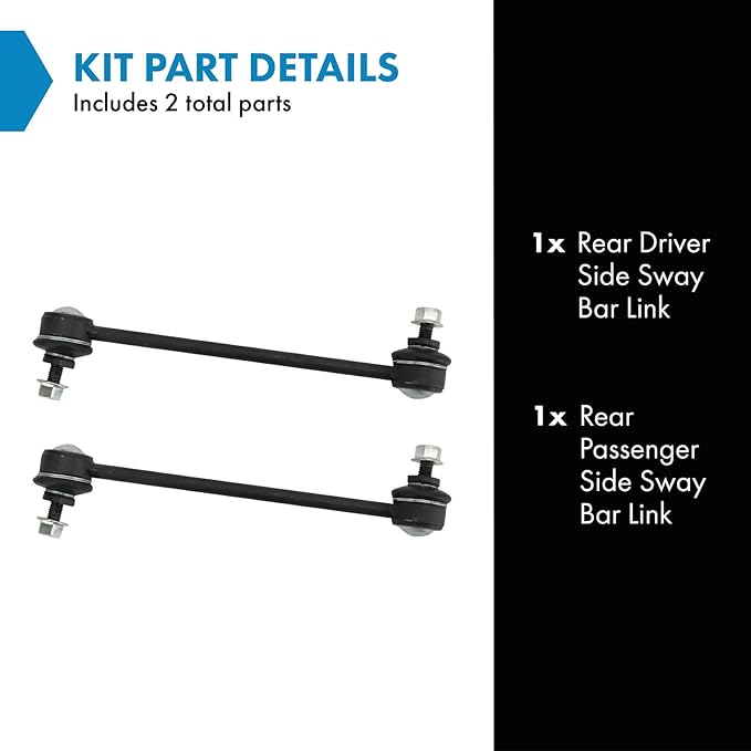 TRQ Rear Sway Bar Stabilizer Link Set Compatible with 2005-2015 Nissan Xterra