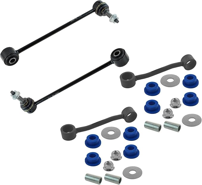 TRQ Front & Rear Sway Bar Stabilizer Link Set Compatible with 2007-2011 Dodge Nitro 2008-2012 Jeep Liberty