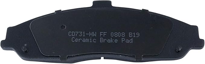 TRQ Front Brake Pads Ceramic Hardware Wear Sensor Compatible with 2004-2009 Cadillac XLR 1997-2013 Chevrolet Corvette