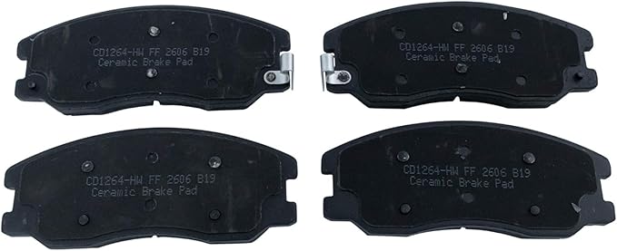 TRQ Front Brake Pads Ceramic Hardware Wear Sensor Compatible with 2012-2015 Chevrolet Captiva Sport 2007-2009 Equinox 2007-2009 Pontiac Torrent 2008-2010 Saturn Vue 2007-2009 Suzuki XL-7