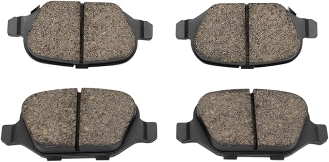 TRQ Rear Brake Pads Ceramic Compatible with 2012-2019 Fiat 500
