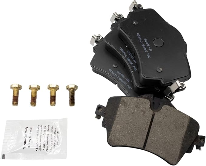TRQ Front Ceramic Brake Pad Set Compatible with 17-21 Mini Cooper S 17-19 Clubman ALL4 16-19 Base 2016 294mm Front Rotors 2015 5 Lug Wheels