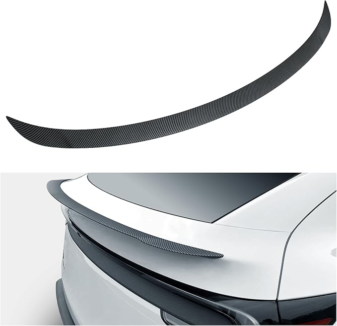 Spoiler for 2026 2025 Tesla Model Y Juniper ABS Material Rear Spoiler Wings Rear Trunk Lip 2025 2026 Tesla Model Y Juniper Accessories(Matte Carbon Fiber)