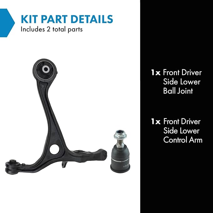 TRQ Front Left Lower Control Arm with Ball Joint Compatible with 2007-2008 Acura TL