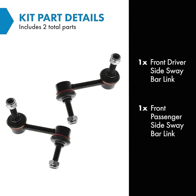 TRQ Front Sway Bar Stabilizer Link Set Compatible with 2002-2003 Chevrolet Trailblazer Trailblazer EXT GMC Envoy Envoy XL 2003 Isuzu Ascender Oldsmobile Bravada