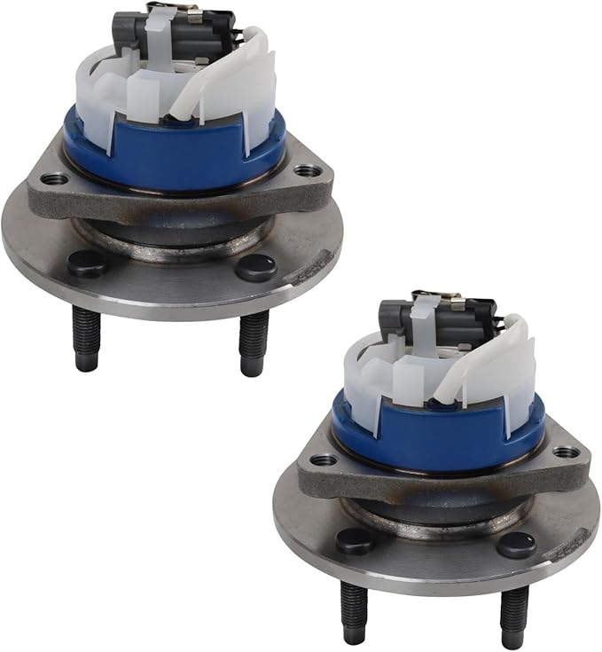 TRQ Front Left and Right Wheel Bearing and Hub Assembly Set 2 Piece Compatible with 00-08 Chevrolet Impala with 4 Wheel ABS Brakes 09-13 Impala 14-16 Impala Limited 06-11 Buick Lucerne