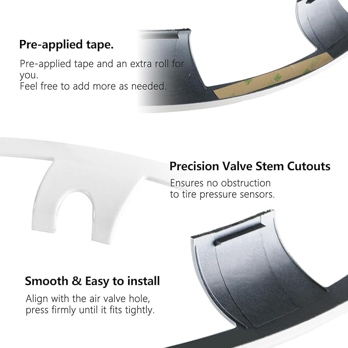 Wheel Rim Protect for Tesla Model Y 21" (2020-2024), Easy-Install Hubcaps Wheel Cover, Scratch-Resistant Car Tire Trim Rings, Stylish Design for Induction Wheels, Peal White 4Pcs Model Y Accessories