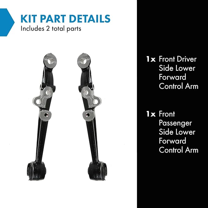 TRQ Front Lower Forward Control Arm Driver and Passenger Side Compatible with 1998-2005 Lexus GS300 1998-2000 GS400 2001-2005 GS430 2002-2010 SC430