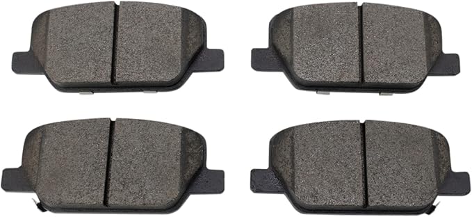 TRQ Rear Brake Pads Ceramic Hardware Wear Sensor Compatible with 2019-2024 Hyundai Palisade 2019-2020 Santa Fe 2020-2024 Kia Telluride