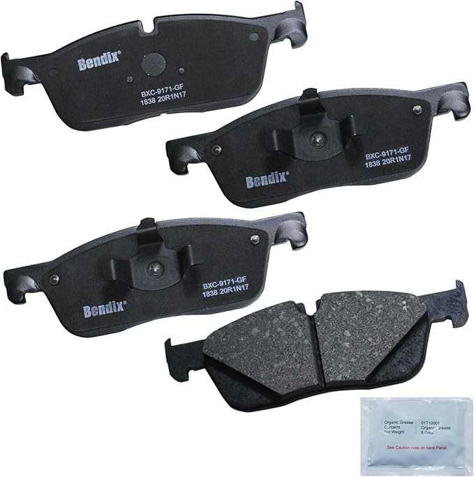 Bendix Priority1 CFC1838 Ceramic Front Brake Pads for Jaguar E-Pace 2019-2018, XE 2017-2016, Land Rover Discovery 2016-2014, Discovery Sport 2019-2015, Range Rover Evoque 2018-2016