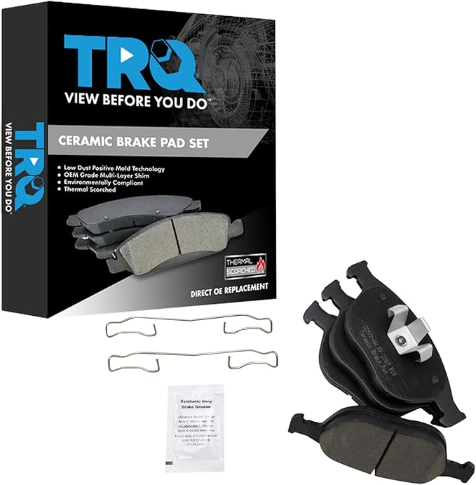 TRQ Front Brake Pads Ceramic Compatible with 2002-2004 Ford Focus 2010-2013 Transit Connect