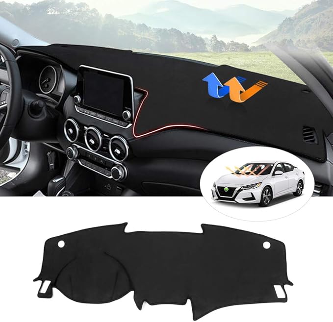 Autorder Dashboard Cover Mat for 2020-2025 2026 Nissan Sentra Accessories Dash Cover Flannel Dash Mat Sunshade Glare UV Rays Protector