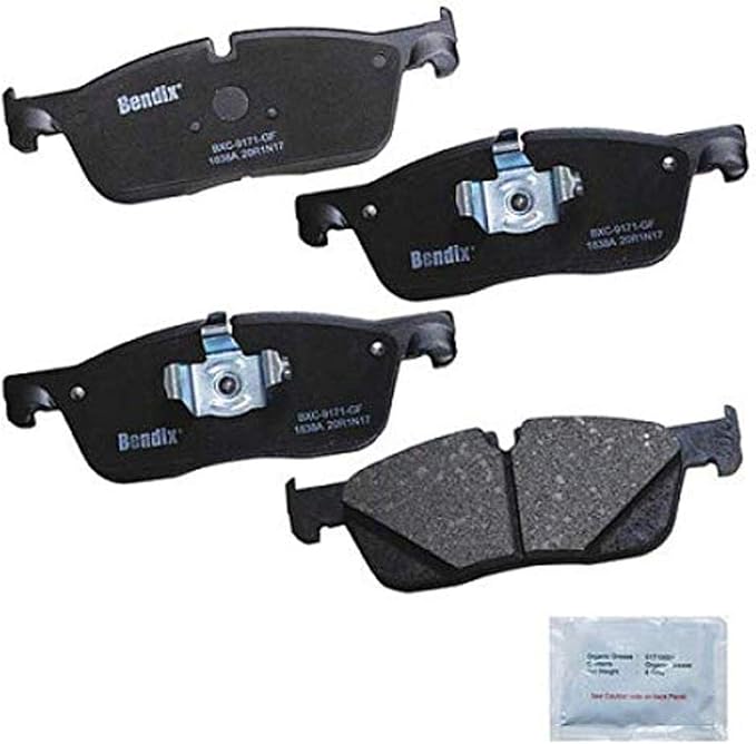 Bendix Priority1 CFC1838A Ceramic Front Brake Pads for Jaguar F-Pace 2020-2017, XE 2020-2018, XF 2020-2017, Land Rover Range Rover Velar 2020-2018