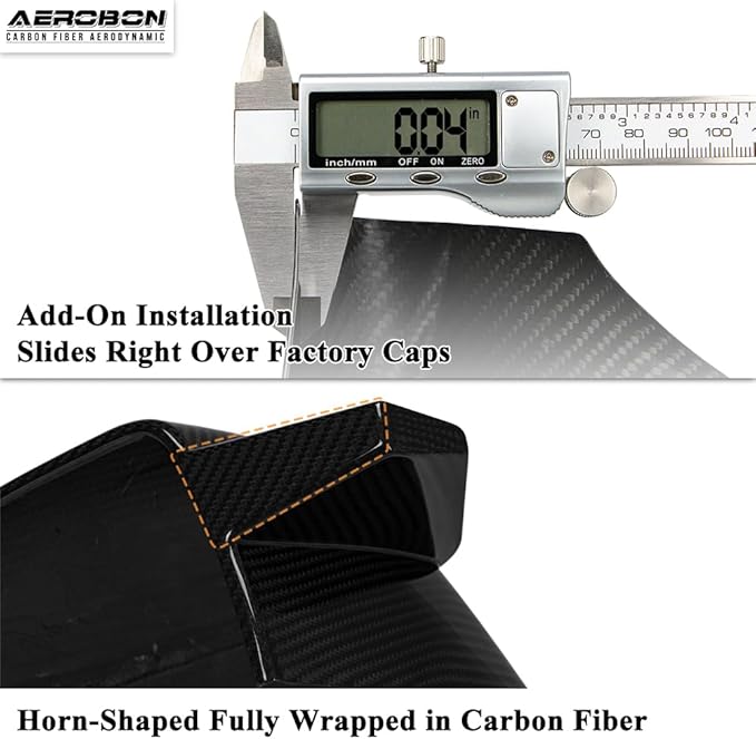 AeroBon Prepreg Dry Carbon Fiber Mirror Cap Overlays Compatible with 2017-2026 Tesla Model 3 Mirror Caps (SL Style) Sport Line