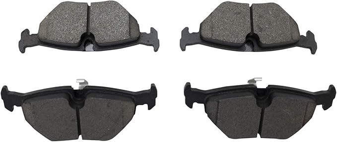 TRQ Rear Brake Pads Ceramic Compatible with 92-98 BMW 318i 97 318is 95-99 318ti 00 323Ci 98-00 323i 98-99 323is 01-06 325Ci 01-05 325i 325xi 328Ci 328i 96-99 328is 03-08 Z4 03 Saab 9-3 99-09 9-5