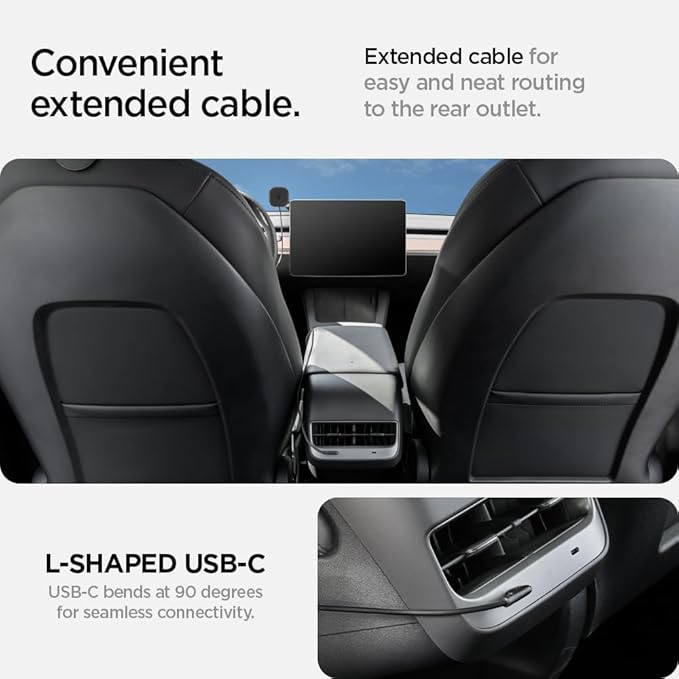 Spigen OneTap Pro 3 Tesla Phone Mount (Foladable and Hidden) for All Tesla Model Y/3/S/X/Cybertruck with Charging - MagSafe/Pixelsnap - Compatible with Updated 16in Screen for Tesla