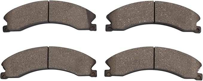TRQ Front and Rear Ceramic Brake Pad Set Includes Contact Point Grease and Hardware Compatible with 09-20 Chevrolet Express 3500 Van DRW 09-20 GMC Savana 3500 Van DRW 16-19 Chevrolet Suburban 3500 HD