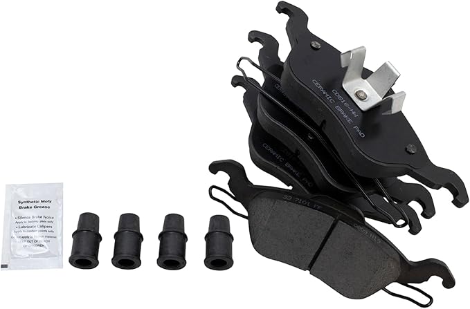 TRQ Front Brake Pads Ceramic Compatible with 2000-2004 Ford Focus