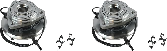 TRQ Front Left and Right Wheel Bearing and Hub Assembly 2 Piece Set Compatible with 2007-2017 Jeep Wrangler JK