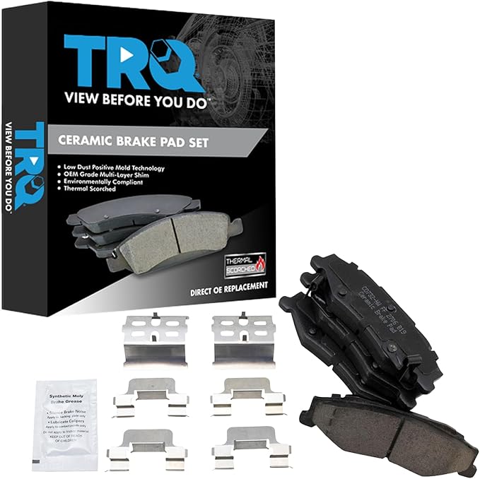 TRQ Rear Brake Pads Ceramic Compatible with 2004-2009 Cadillac XLR 1997-2013 Chevrolet Corvette