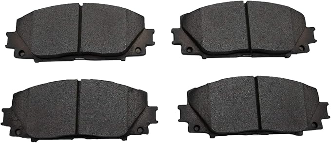 TRQ Front Brake Pads Ceramic Hardware Compatible with 2011-2017 Lexus CT200h 2013 Scion iQ 2010-2021 Toyota Prius 2012-2019 Prius C 2012-2015 Prius Plug-In 2007-2018 Yaris 2020-2021 Corolla